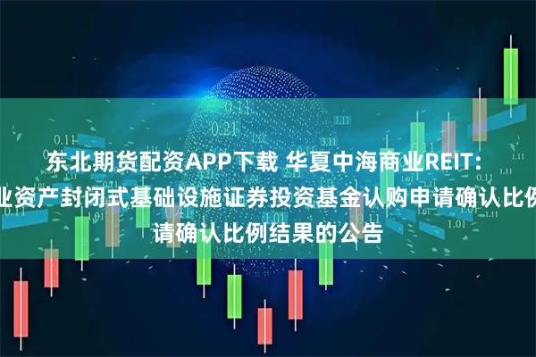 东北期货配资APP下载 华夏中海商业REIT: 华夏中海商业资产封闭式基础设施证券投资基金认购申请确认比例结果的公告